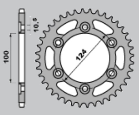 CHT ZĘBATKA TYŁ 1027 49 A4150735390 DUCATI MONSTER