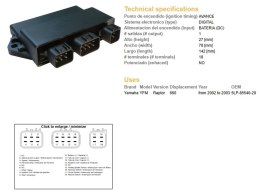 DZE MODUŁ ZAPŁONU CDI YAMAHA YFM660 RAPTOR 02-03