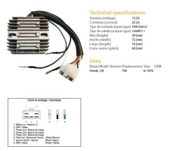 DZE REGULATOR NAPIĘCIA HONDA CB750 FOUR DO 76