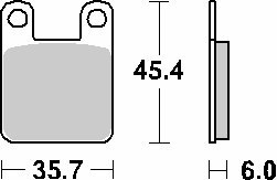 SBS KLOCKI HAMULCOWE KH115 MAXI CARBON TECH DT50 `04-, TZR 50 `03,