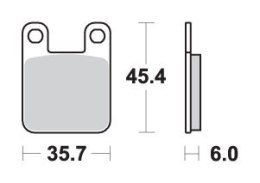 SBS KLOCKI HAMULCOWE KH115 CERAMIC YAMAHA DT50R 04 TZR5