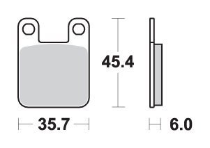SBS KLOCKI HAMULCOWE KH115 CERAMIC YAMAHA DT50R 04 TZR5