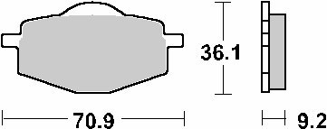 SBS KLOCKI HAMULCOWE KH101 CERAMIC 125R SKUTER 72
