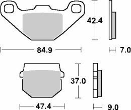 SBS KLOCKI HAMULCOWE KH83 CERAMIC 72