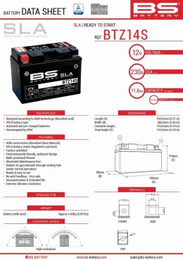 BS AKUMULATOR BTZ14S 12V 11,2AH 150X86X110