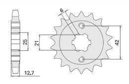 CHT ZĘBATKA PRZEDNIA 288 17 HONDA CB550F K 75-80