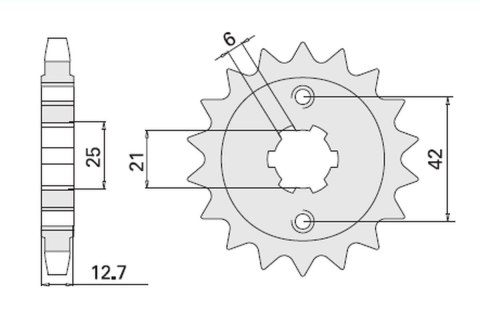 CHT ZĘBATKA PRZEDNIA 288 17 HONDA CB550F K 75-80 CHT ZĘBATKA PRZEDNIA 288 17 HONDA CB550F K 75-80