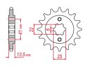 GROSSKOPF ZĘBATKA PRZEDNIA 293 15 XL 600 V 87-88