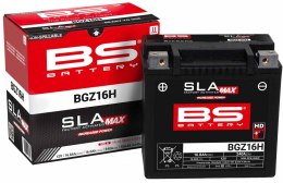 BS AKUMULATOR BGZ16H MAX FA YTX14H, YTX14, YTX14-BS 12V 16AH 150X88, 5X145 BEZOBSŁUGOWY-ZALANY ZWIĘKSZONY PRĄD ROZRU