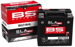 BS AKUMULATOR BGZ16HL MAX FA YTX14HL, YTX14L, YTX14L-BS 12V 16AH 150X88, 5X145 BEZOBSŁUGOWY-ZALANY ZWIĘKSZONY PRĄD R