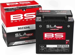 BS AKUMULATOR BGZ32HL MAX FA YTX30L, YTX30HL, YTX30L-BS, YB30L-B 12V 32AH 170X132X175 BEZOBSŁUGOWY-ZALANY ZWIĘKSZON
