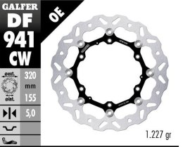 GALFER TARCZA HAMULCOWA PRZÓD KTM 390 ADVENTURE 23-25 HUSQVARNA 401 SVARTPILEN 24-25 WAVE FLOATING 320X155X5MM