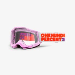 100 PROCENT GOGLE ACCURI 2 HUND S -CLEAR LENS - ROZE SZYBKA PRZEŹROCZYSTA