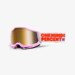 100 PROCENT GOGLE ACCURI 2 HUND S -MIRROR TRUE LENS - ROZE SZYBKA LUSTRO