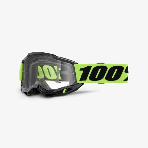 100 PROCENT GOGLE ACCURI 2 YOUTH JUNIOR NEON-CLEAR LENS-FLUO SZYBA PRZEŹROCZYSTA