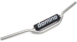 DOMINO KIEROWNICA ALUMINIOWA ERGAL 7075 28MM WYSOKA Z POPRZECZKĄ SREBRNY