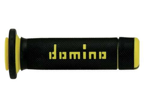 DOMINO MANETKI GRIPY ATV/QUAD DWUSKŁADNIKOWE KOLOR CZARNY/ŻÓŁTY