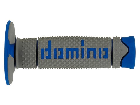 DOMINO MANETKI GRIPY OFF ROAD DWUSKŁADNIKOWE KOLOR SZARY/NIEBIESKI