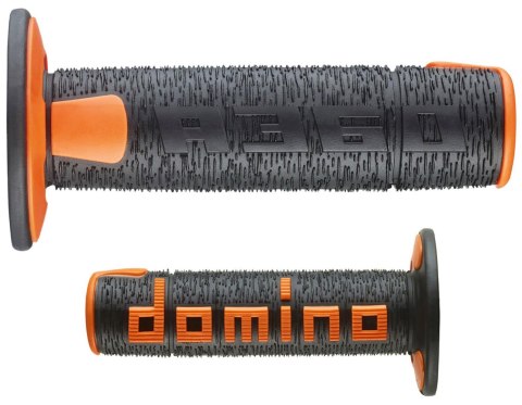 DOMINO MANETKI GRIPY OFF ROAD NEW LAMELAR DWUSKŁADNIKOWE BLACK/ORANGE