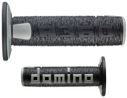 DOMINO MANETKI GRIPY OFF ROAD NEW LAMELAR DWUSKŁADNIKOWE KOLOR CZARNY/SZARY