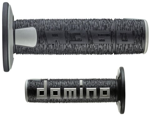 DOMINO MANETKI GRIPY OFF ROAD NEW LAMELAR DWUSKŁADNIKOWE KOLOR CZARNY/SZARY