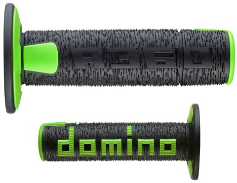 DOMINO MANETKI GRIPY OFF ROAD NEW LAMELAR DWUSKŁADNIKOWE BLACK/GREEN