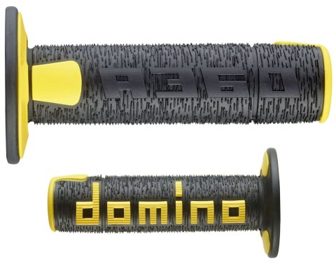 DOMINO MANETKI GRIPY OFF ROAD NEW LAMELAR DWUSKŁADNIKOWE KOLOR CZARNY/ŻÓŁTY