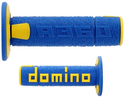DOMINO MANETKI GRIPY OFF ROAD NEW LAMELAR DWUSKŁADNIKOWE BLUE/ŻÓŁTY