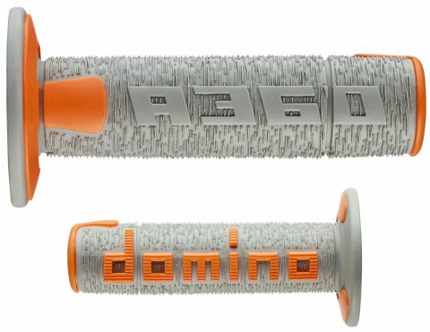 DOMINO MANETKI GRIPY OFF ROAD NEW LAMELAR DWUSKŁADNIKOWE GREY/ORANGE