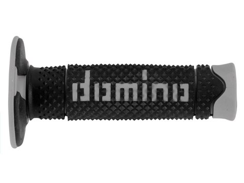 DOMINO MANETKI GRIPY OFF ROAD PYRAMID DWUSKŁADNIKOWE KOLOR CZARNY/SZARY