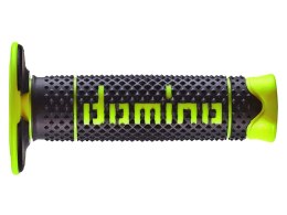 DOMINO MANETKI GRIPY OFF ROAD PYRAMID DWUSKŁADNIKOWE BLACK/ŻÓŁTY FLUO