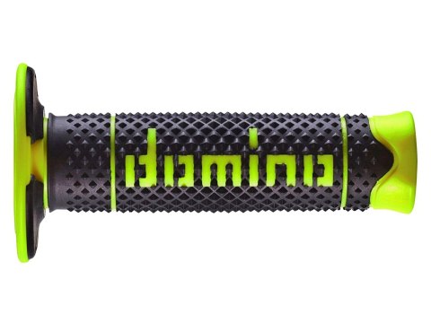 DOMINO MANETKI GRIPY OFF ROAD PYRAMID DWUSKŁADNIKOWE BLACK/ŻÓŁTY FLUO