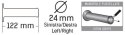 DOMINO MANETKI GRIPY ON ROAD BMW DO POJAZDÓW WYPOSAŻONYCH W GRZANE I BEZ POKRĘTŁA NAWIGACYJNEGO 24+24MM, DŁ.122MM