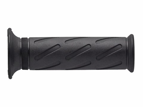 DOMINO MANETKI GRIPY ON ROAD STYLE 22+25MM, DŁ.124/123MM Z OTWOREM BLACK