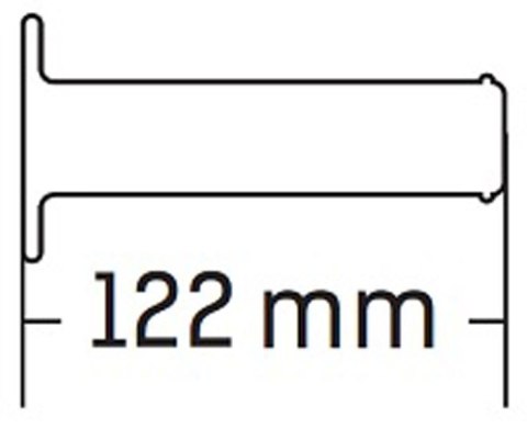 DOMINO MANETKI GRIPY SCOOTER PIAGGIO STYLE 22+25MM, DŁ.122MM BEZ OTWORU