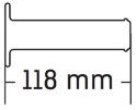 DOMINO MANETKI GRIPY SCOOTER PIAGGIO STYLE TYPHOON 22+25MM, DŁ.118MM BEZ OTWORU