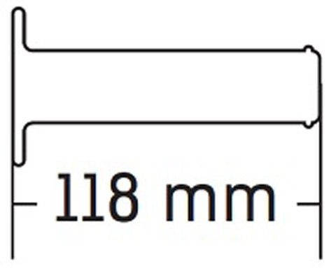DOMINO MANETKI GRIPY SCOOTER PIAGGIO STYLE TYPHOON 22+25MM, DŁ.118MM BEZ OTWORU