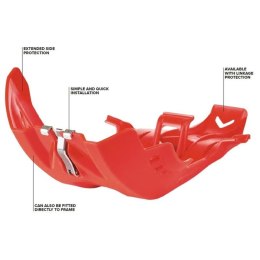 POLISPORT OSŁONA SILNIKA FORTRESS SKID PLATE Z OSŁONĄ PRO-LINK KTM SX-F 250 350 16-22 SXF 450 19-22 HUSQVARNA FC