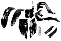 UFO 2024/11 KOMPLET PLASTIKÓW (FULL KIT) Z OSŁONAMI TELESKOPÓW (AMORTYZATORÓW) KAWASAKI KXF 250 '21-24, KXF 450 '19-23 KOLOR CZA