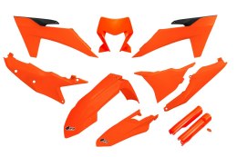 UFO 2024/11 KOMPLET PLASTIKÓW (FULL KIT) Z OSŁONAMI TELESKOPÓW (AMORTYZATORÓW) KTM EXC 150 / 250 / 300 TBI '24-'25, EXC-F 250 /