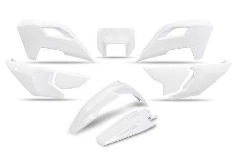 UFO 2024/11 KOMPLET PLASTIKÓW HUSQVARNA TE 150 / 250 / 300 '24-'25, FE 250 / 350 / 450 / 501 '24-'25 KOLOR OEM '25 BIAŁY