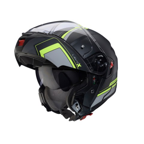 CABERG KASK FLIP-UP LEVO X ELITE MAT ZÓŁTY FLUO XXL PINLOCK W ZESTAWIE