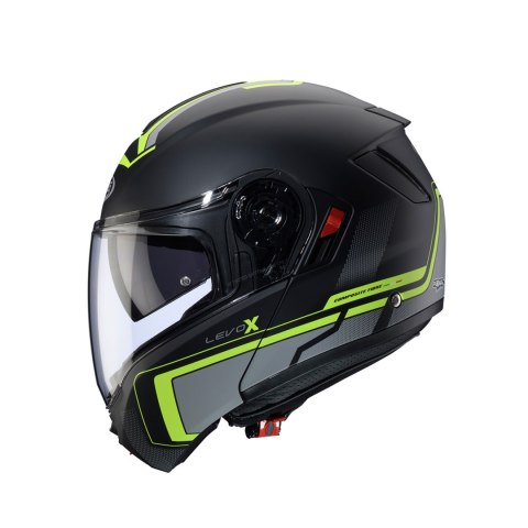 CABERG KASK FLIP-UP LEVO X ELITE MAT ZÓŁTY FLUO XXL PINLOCK W ZESTAWIE