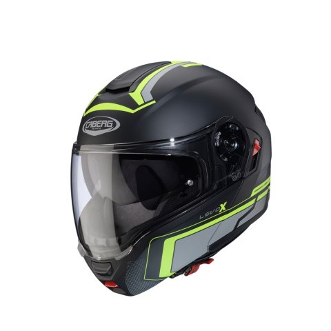 CABERG KASK FLIP-UP LEVO X ELITE MAT ZÓŁTY FLUO XXL PINLOCK W ZESTAWIE