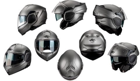 KAPPA KASK KV55 SOLID SZCZĘKOWY MODUŁOWY FLIP-BACK Z BLENDĄ MATT 60 L HOMOLOGACJA ECE 22R06