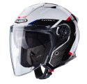 CABERG KASK OTWARTY JET OTWARTY FLYON II BOSS WHITE/BLACK/RED/BLUE M