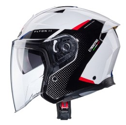 CABERG KASK OTWARTY JET OTWARTY FLYON II BOSS WHITE/BLACK/RED/BLUE M