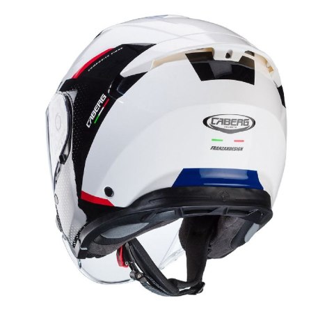 CABERG KASK OTWARTY JET OTWARTY FLYON II BOSS WHITE/BLACK/RED/BLUE S CABERG KASK OTWARTY JET OTWARTY FLYON II BOSS WHITE/BLACK/RED/BLUE S