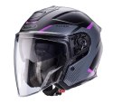 CABERG KASK OTWARTY JET FLYON II BOSS MAT FUKSJA INTENSYWNY ODCIEŃ ROZEGO XS