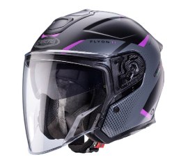 CABERG KASK OTWARTY JET FLYON II BOSS MAT FUKSJA INTENSYWNY ODCIEŃ ROZEGO XS